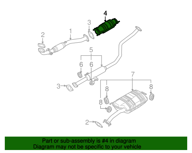Genuine OEM Catalytic Converter Part 2895023960 Fits 20042007 Kia
