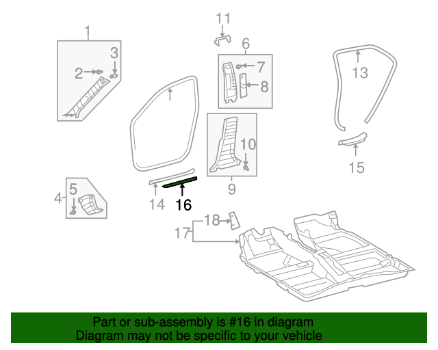 20092013 Toyota Corolla Sill Plate 6791102100B2 Toyota Parts Center
