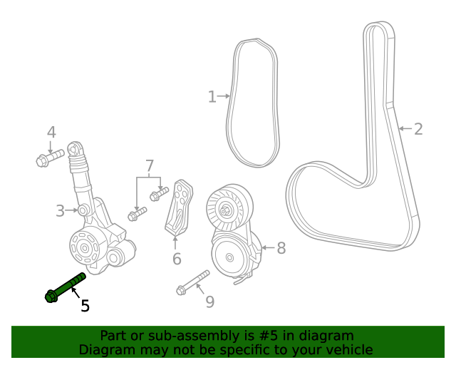 20192023 Mopar Belt Tensioner Bolt 6511686aa