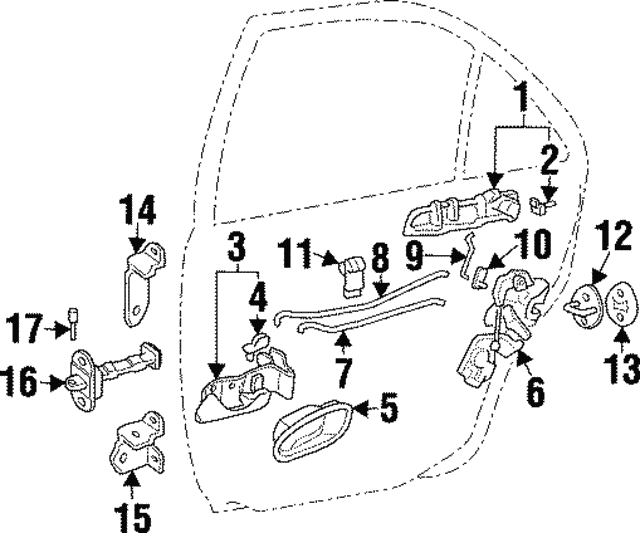thumbnail image 2 of Evan-Fischer Hood Latch For 1997-2002 Mitsubishi Mirage - Direct Replacement (MR280776 / MI1234102) 2 of 5