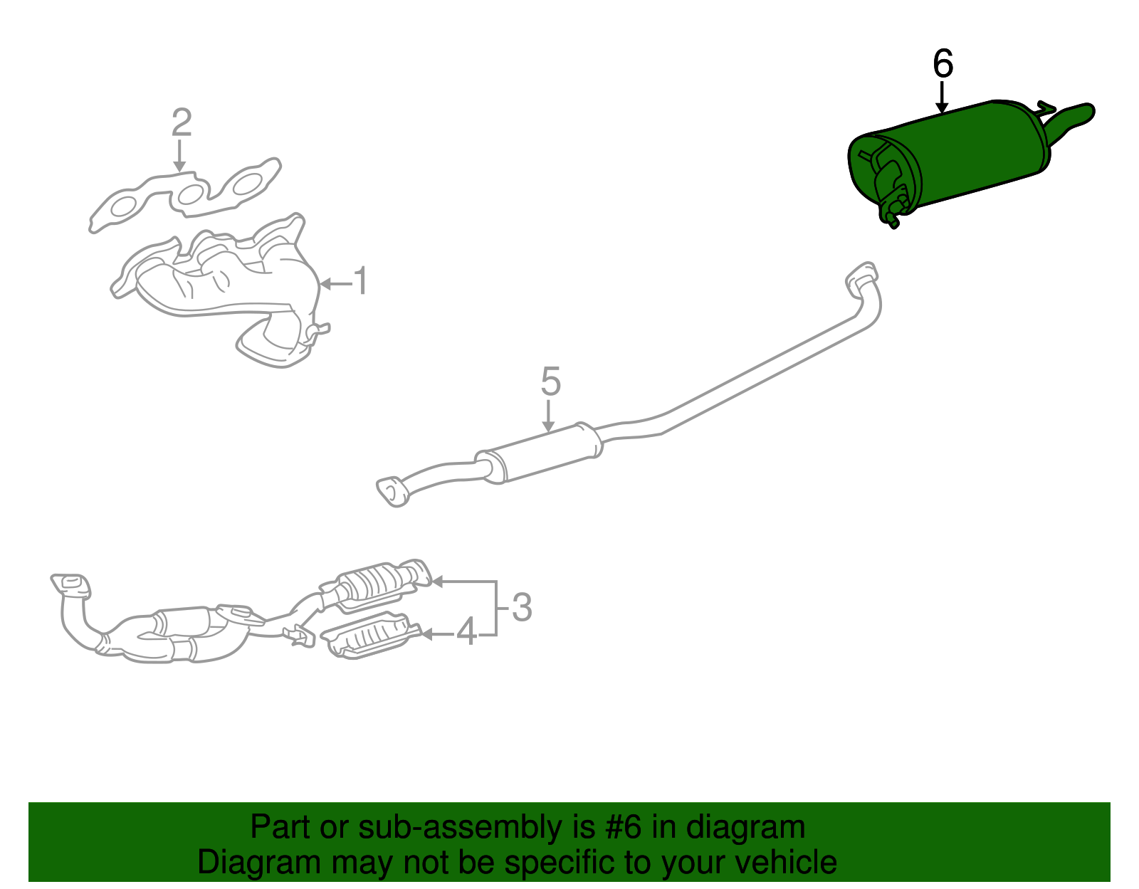 Muffler W/Tailpipe - Toyota (17430-20080)