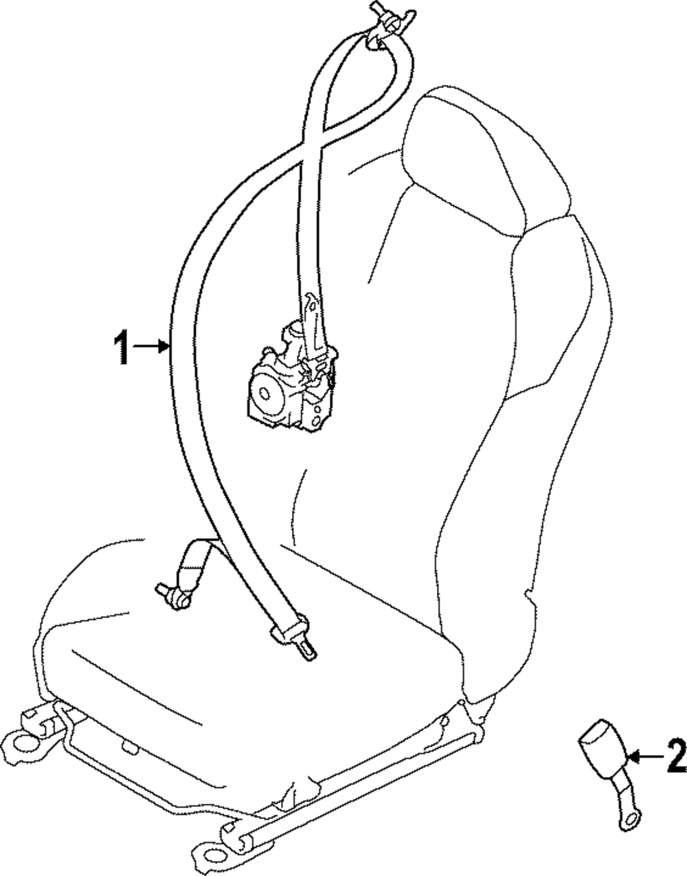 Seat Belt Receptacle - Toyota (SU003-11808)