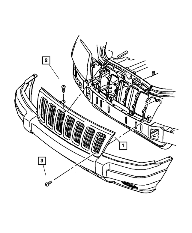 2004 Jeep Grand Cherokee Fascia Grille 68039844AA | My Mopar Parts