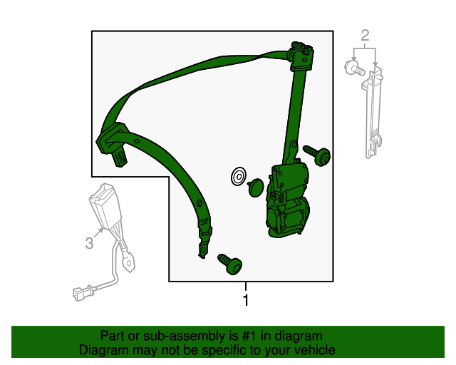 253-860-13-00-9C94 - Lap & Shoulder Belt 2016-2023 Mercedes-Benz 