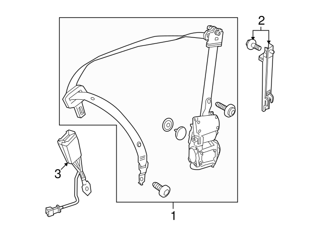 253-860-13-00-9C94 - Lap & Shoulder Belt 2016-2023 Mercedes-Benz 