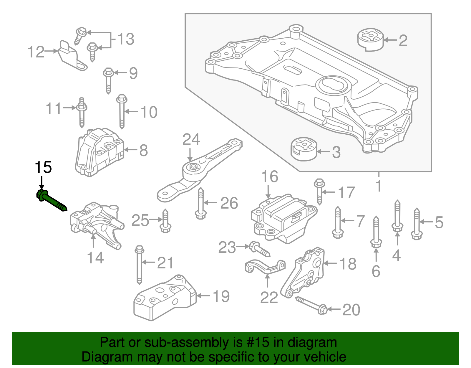Engine Mount Bolt - Volkswagen (N-106-915-01)