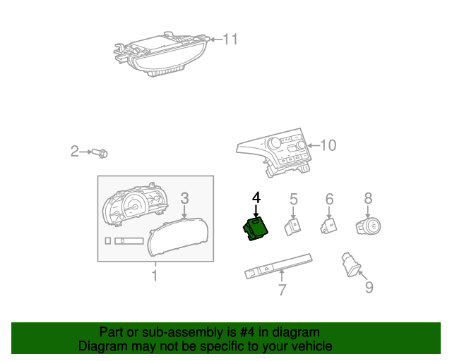 848700T010C0 Mirror Switch 20132015 Toyota Venza OEM Parts Quick