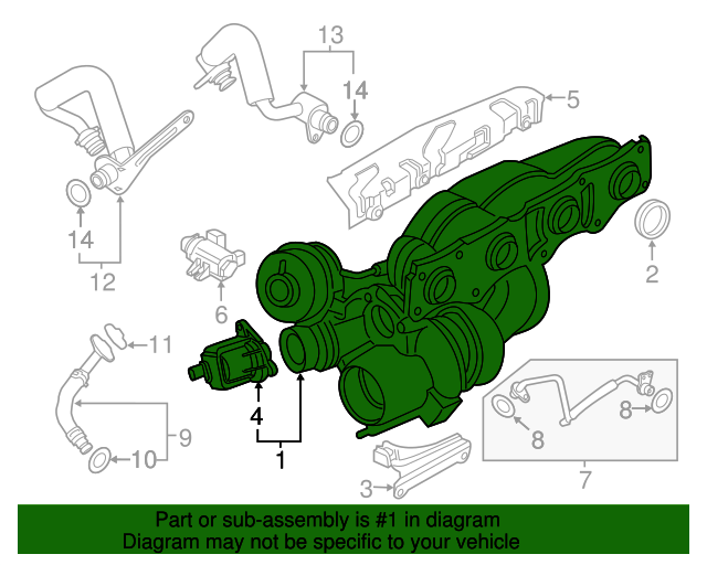 Genuine OEM | 2012-2018 BMW Turbocharger 11-65-7-642-469 - Order 