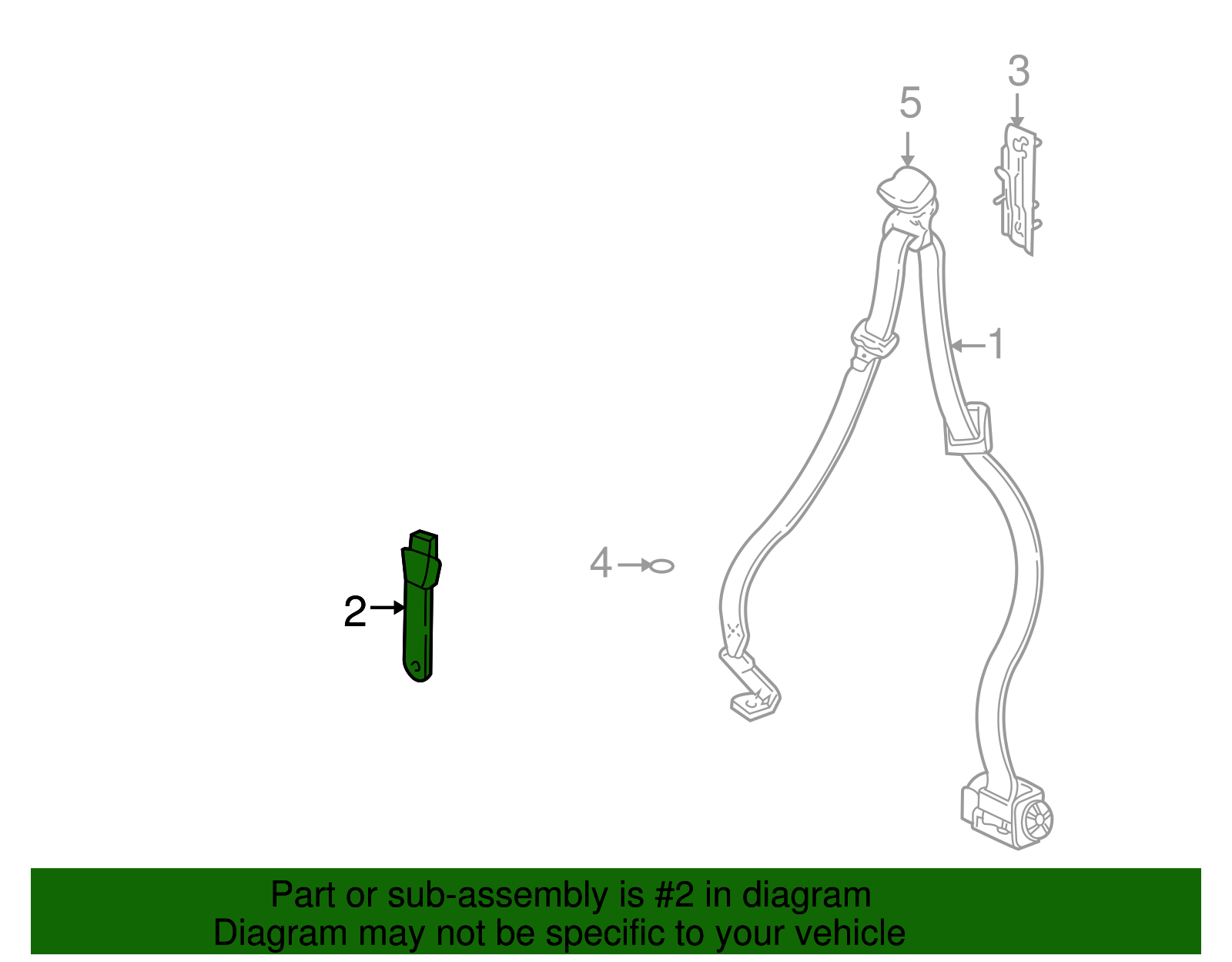 Belt Kit, D/Seat (Bkl Side)         *Neutra*Neutral - GM (88955135)