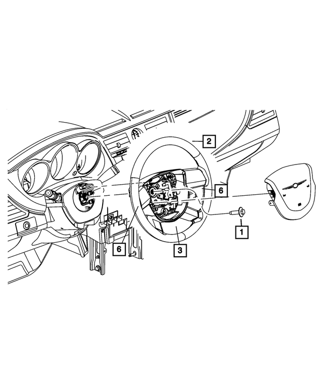 20082009 Dodge Avenger Steering Wheel 1GP17XDHAA QuirkParts