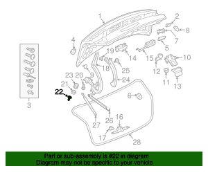 2012-2023 Audi Overslam Bumper Bolt WHT-009-012-A | Genuine Audi Parts