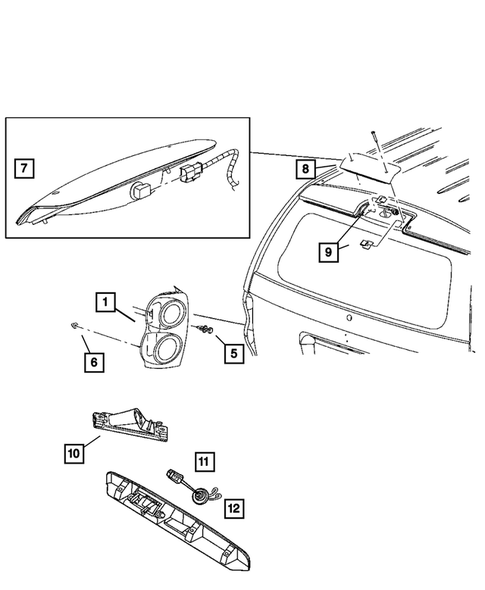 Lamps - Front, Rear and Courtesy for 2007 Dodge Durango #1