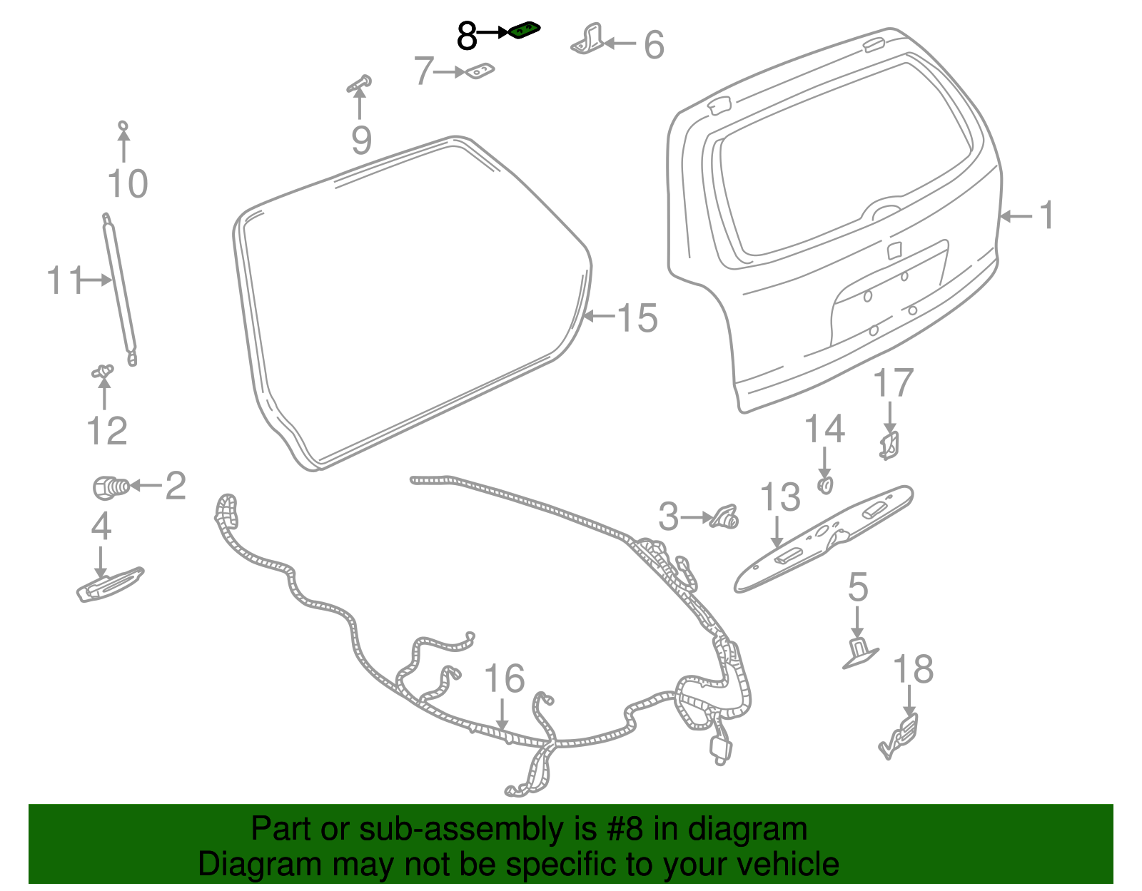 Seal, L/Gate Hge - GM (09135899)
