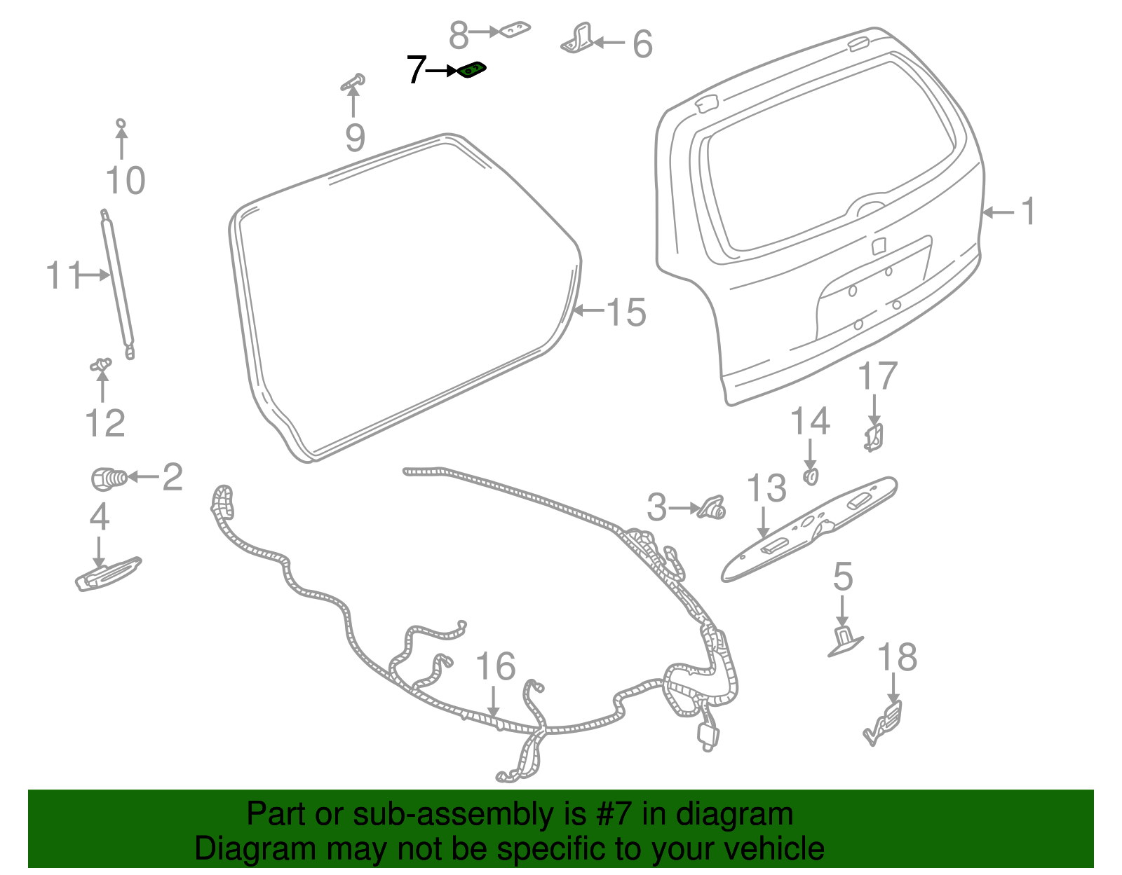 Plate, L/Gate Hge Anc (Body Side) - GM (09135898)