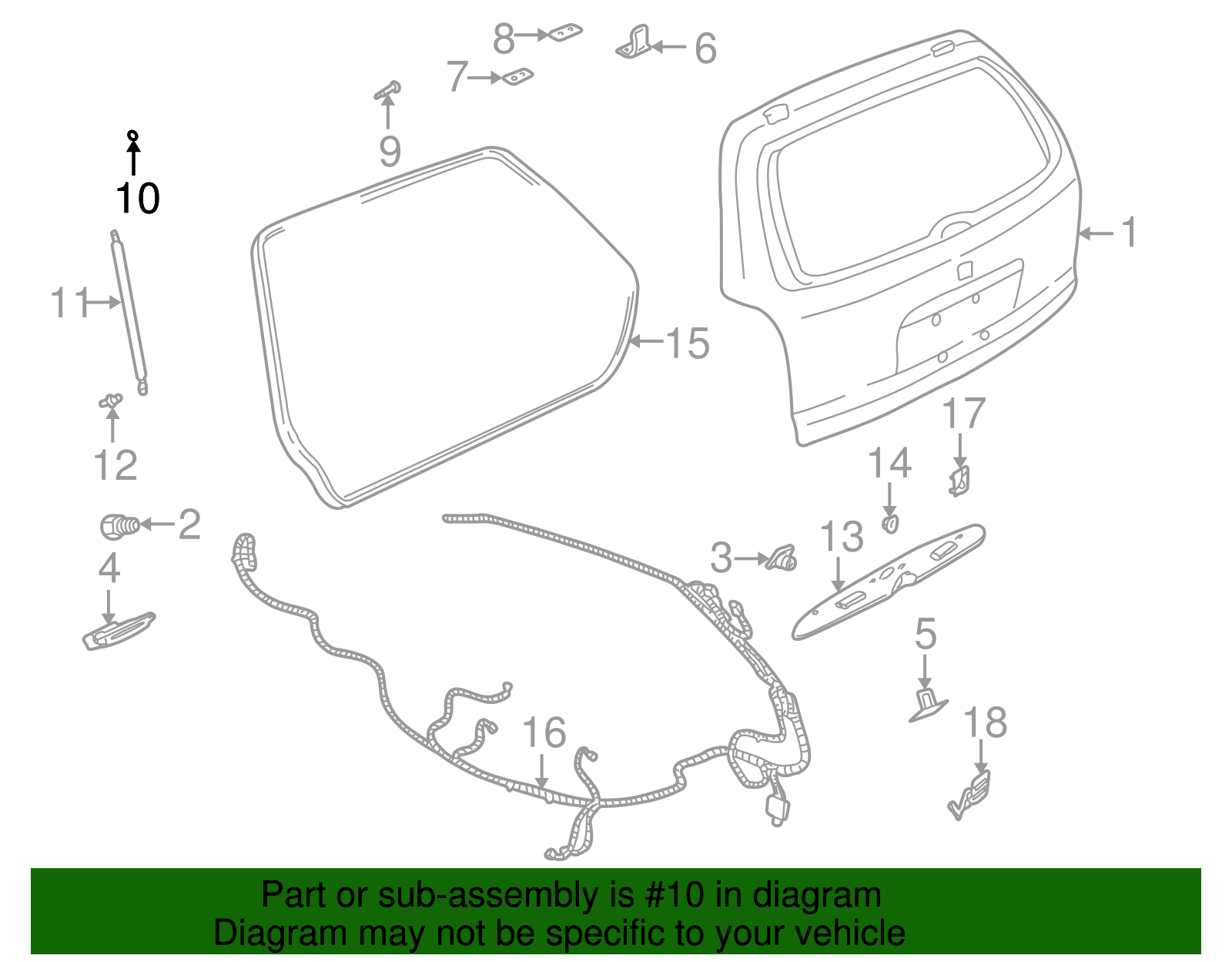 Retainer, L/Gate Hge Pin - GM (11072042)