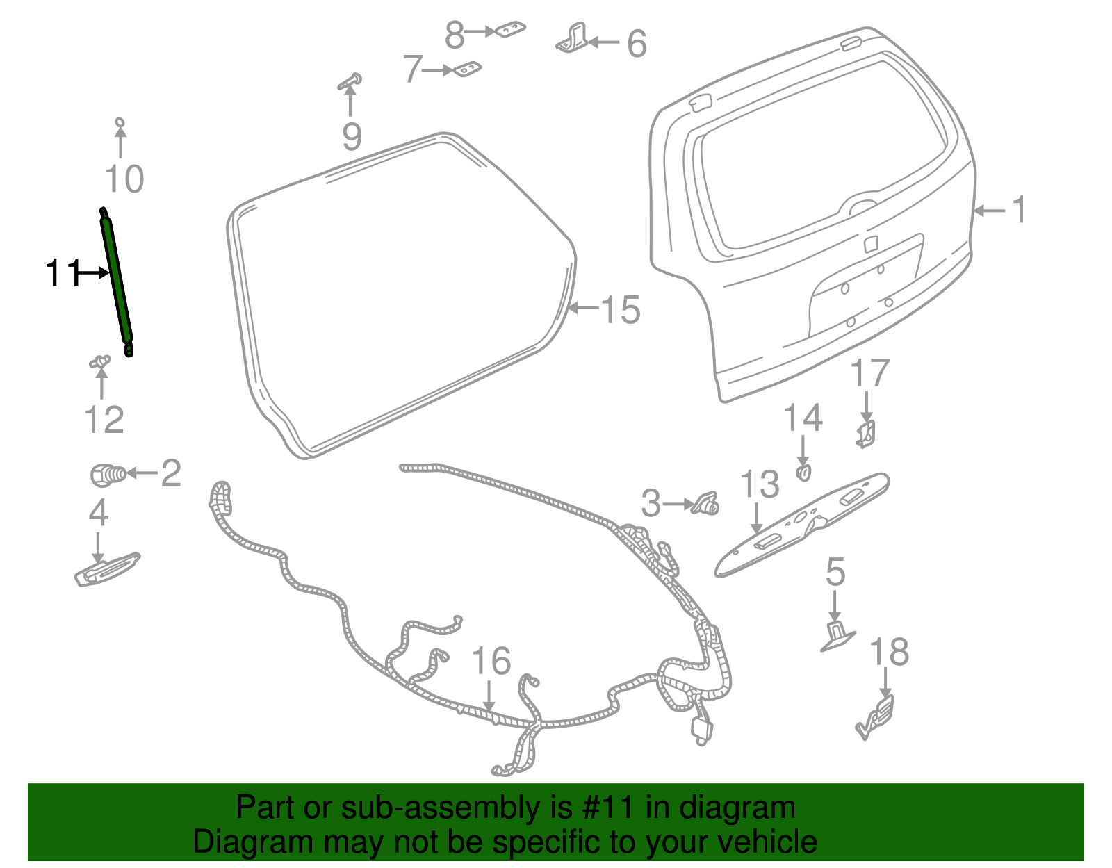 Liftgate Strut - GM (90583591)