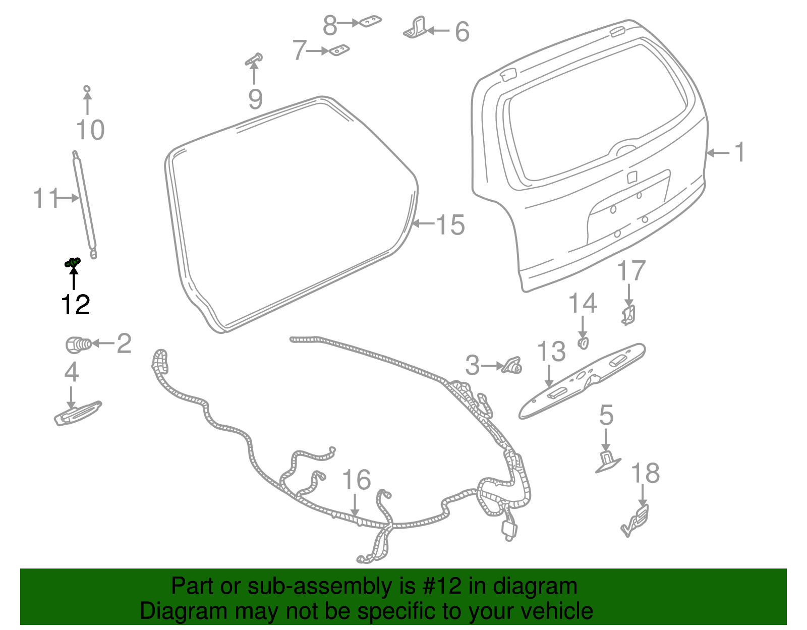 Stud, L/Gate Strut Ball - GM (09135896)
