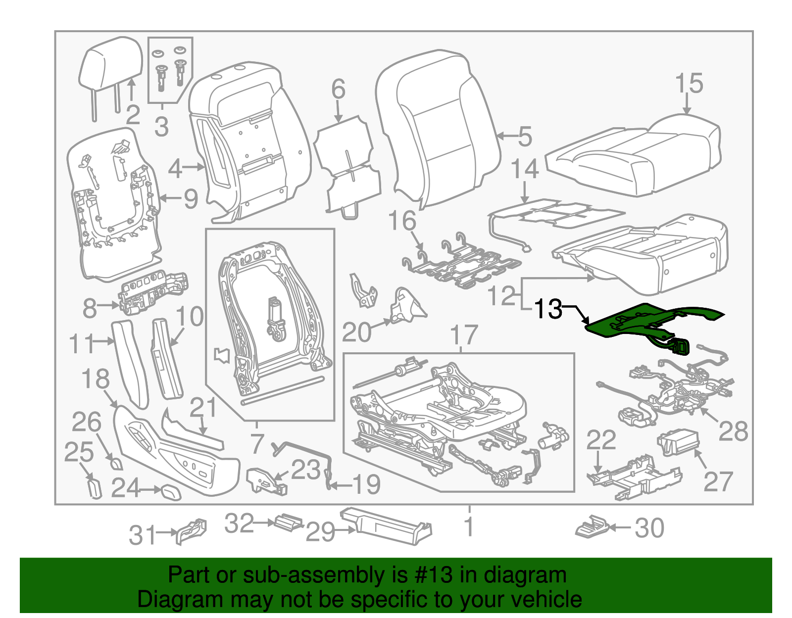 Air Bag Seat Sensor Mat - GM (84381563)