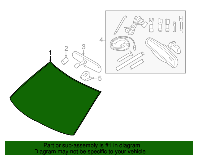 20072010 Ford Edge OEM Windshield 7T4Z7803100A Ford Parts Center