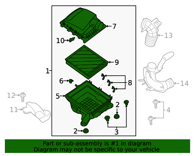 KB3Z9600B Air Cleaner Assembly 20192023 Ford Ranger Ford Parts