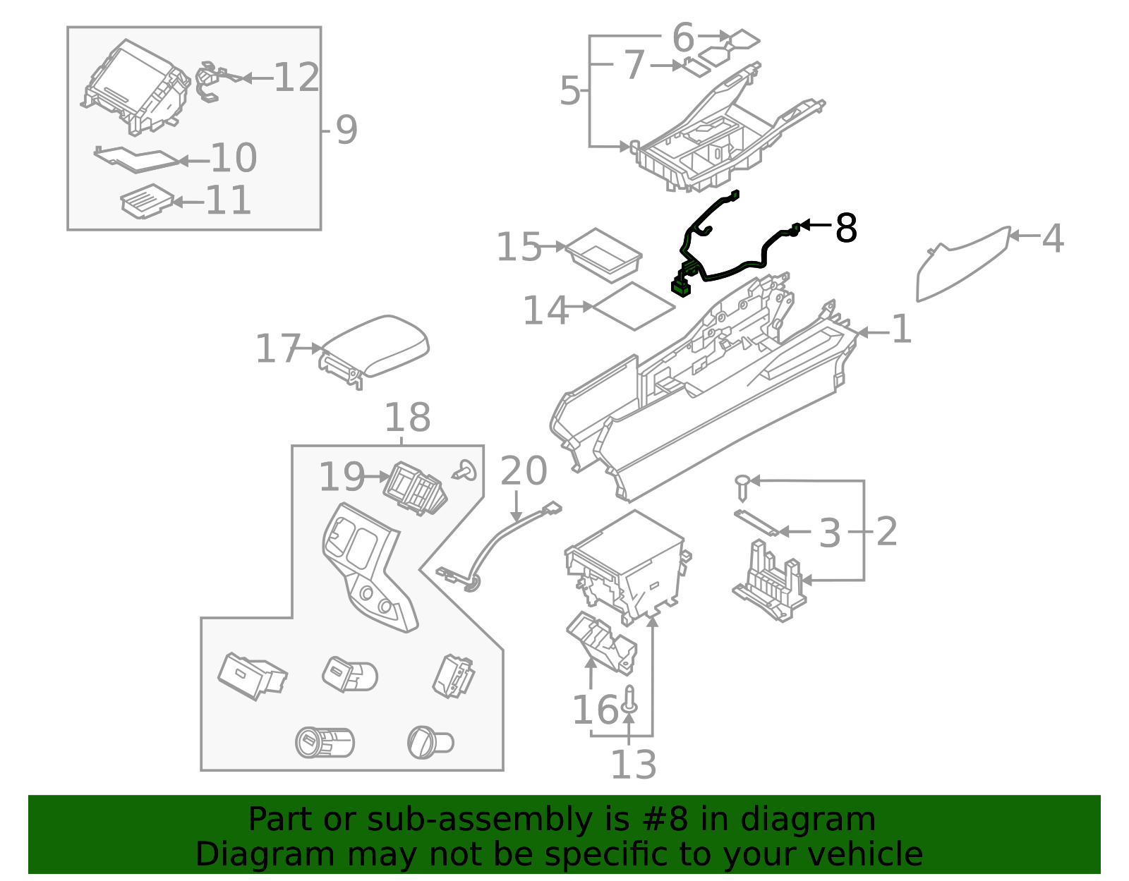 84625-P2AA0 - Console Wiring Harness 2025 Kia Sorento | Kia.Parts