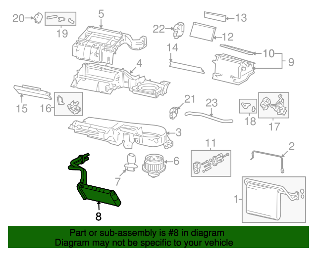 20052015 Toyota Heater Core 8710704060 Toyota Parts