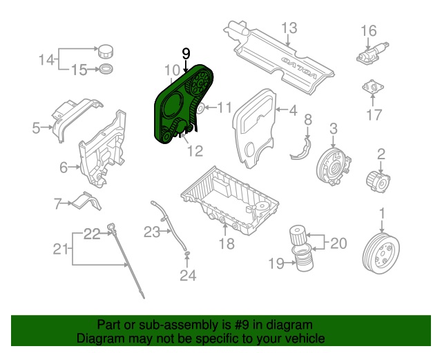 Genuine OEM Timing Belt - Volvo (Part 30731727) | Volvo Parts Counter