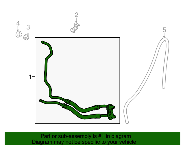 23143028 Automatic Transmission Fluid Cooler Inlet and Outlet Line 20142015 Chevrolet Cruze