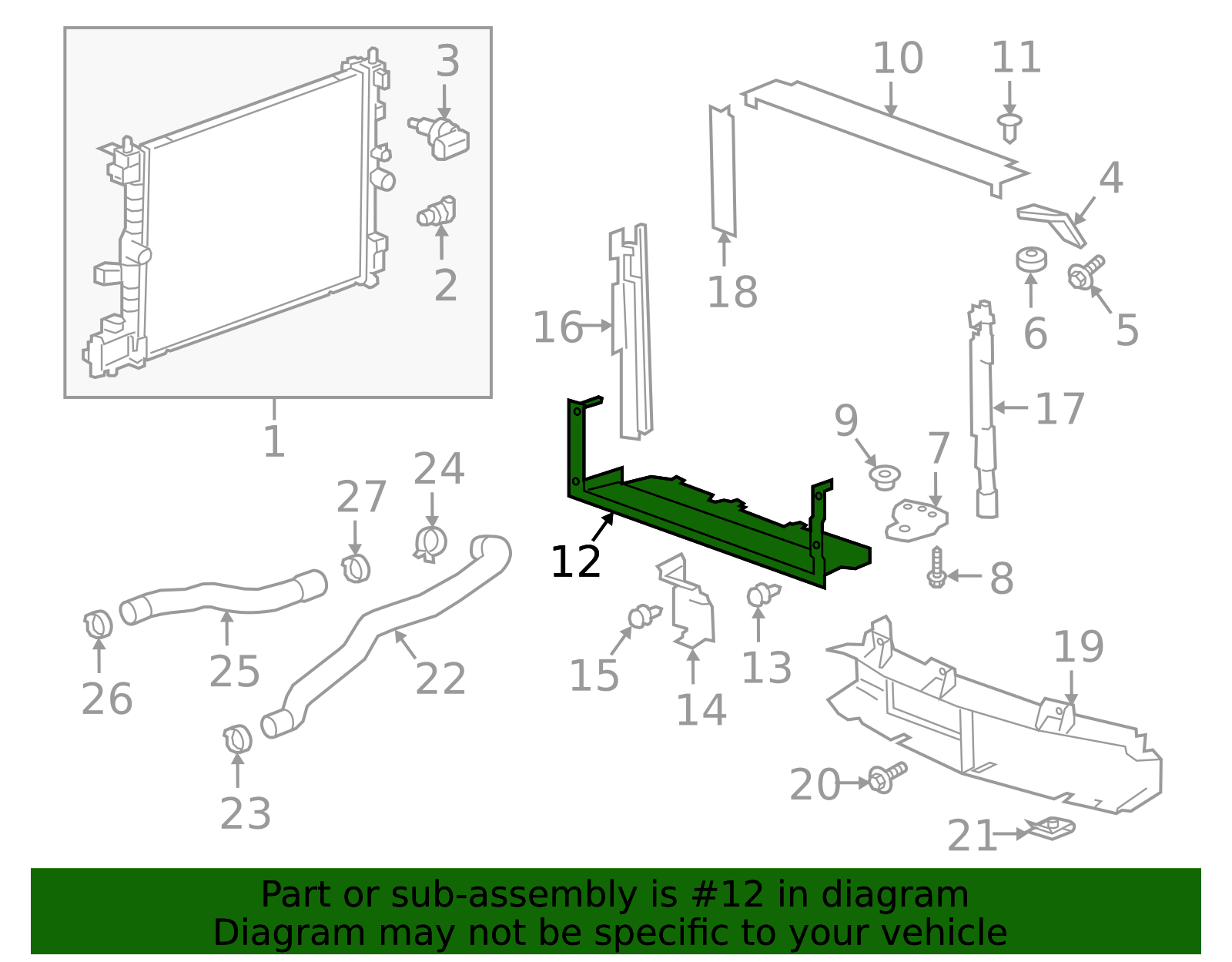 Radiator Air Lower Baffle - GM (84037093)