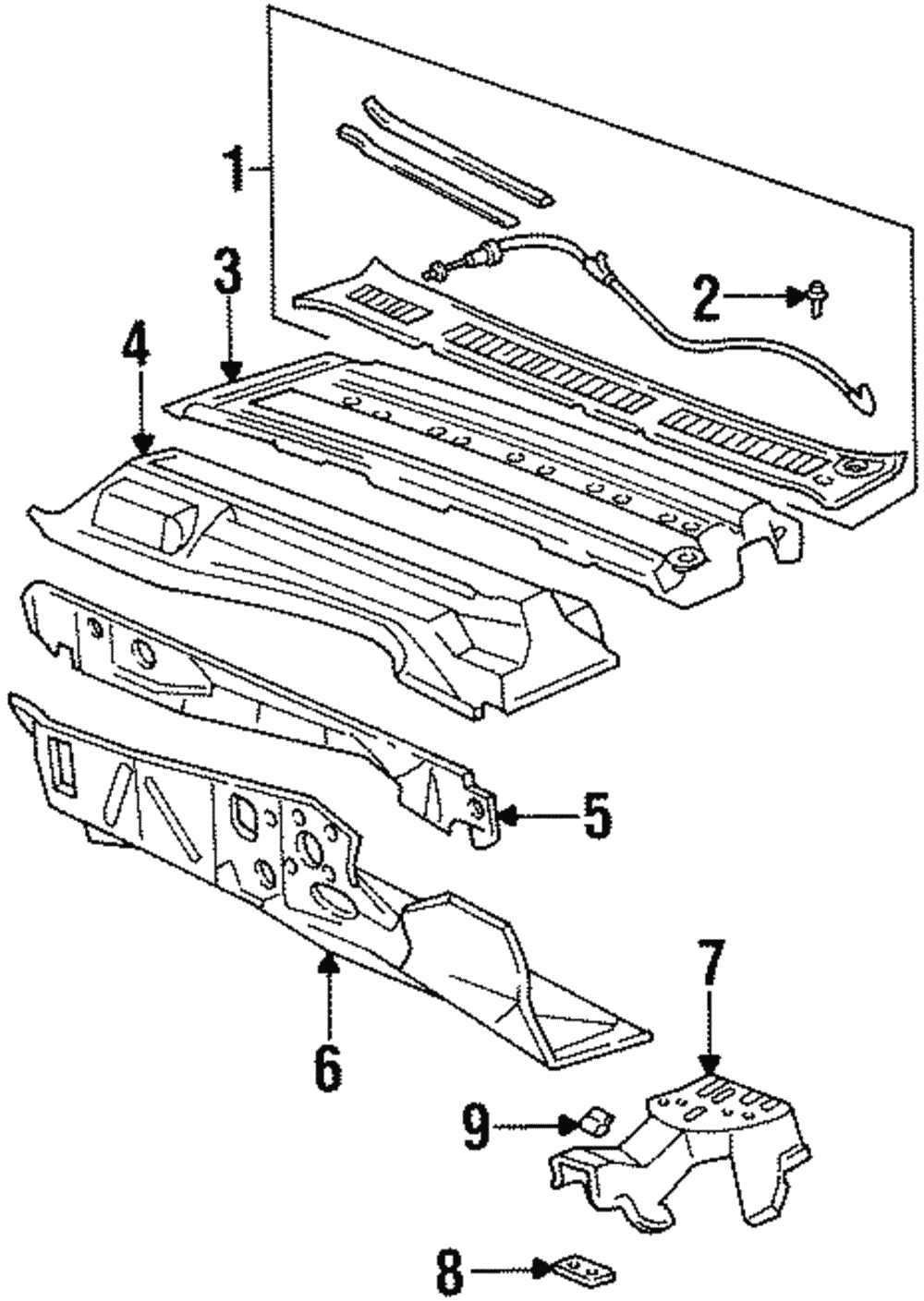 Cowl Grille - GM (25649744)