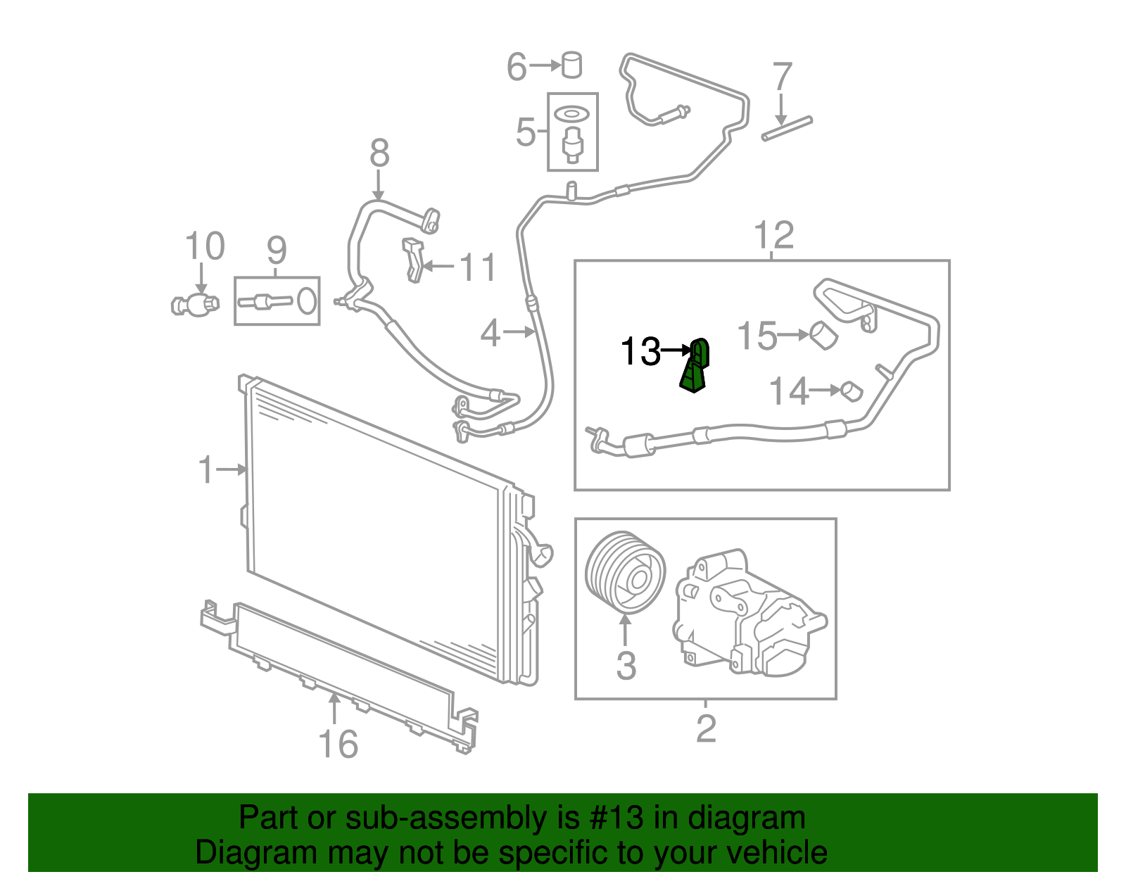 2006-2011 Chevrolet HHR Upper Press Hose Clip 22728079