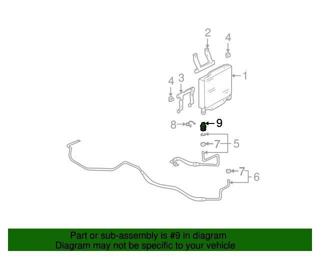 19952000 GM Automatic Transmission Fluid Cooler Line Connector