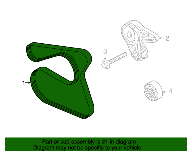 BM5Z8620B Serpentine Belt 20132019 Ford Ford OEM Parts Direct