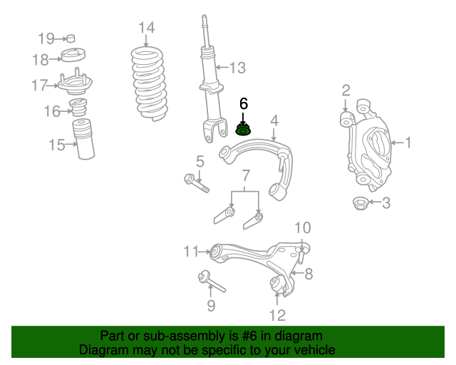 20062009 Mitsubishi Raider Upper Control Arm Nut 06502696 Auto Parts