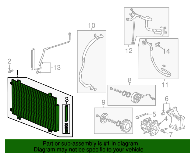 80100THRA01 Condenser 20182024 Honda Odyssey Honda Parts Online