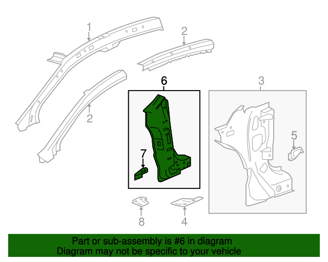 20132019 Cadillac XTS Passenger Side Front Door Opening Frame