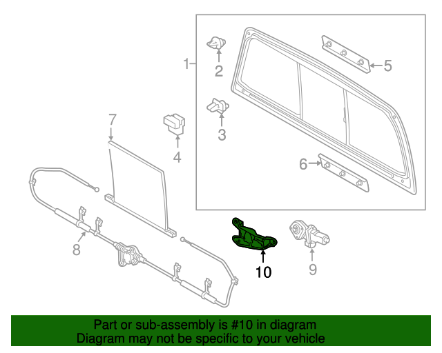 20092023 Toyota Window Motor Plate 698110C020 Toyota Parts Center