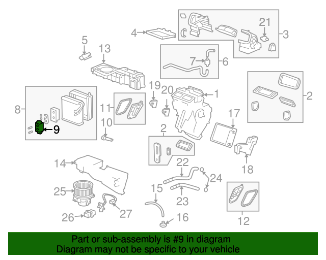 20072017 GM Air Conditioning Thermal Expansion Valve 22804122 GM