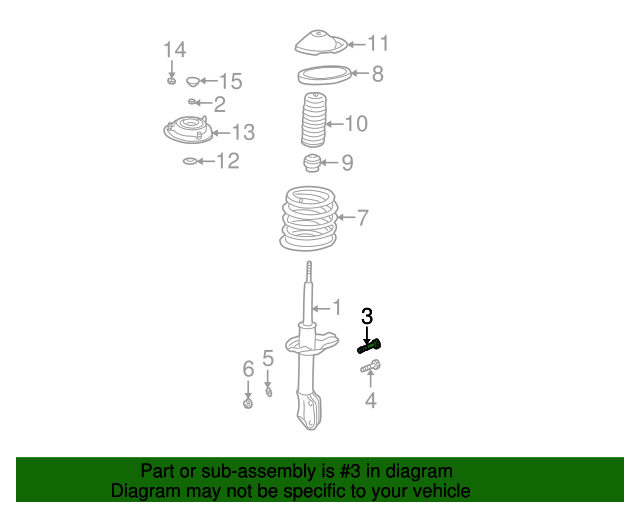 Parts & Accessories OEM NEW Front Suspension Upper Strut Mount Bolt Forester Impreza 901660036