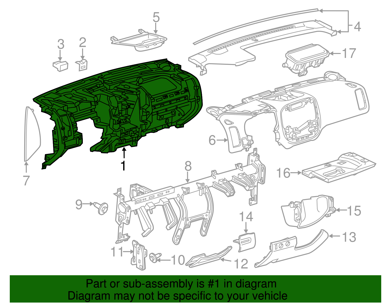 Instrument Panel - GM (84443630)
