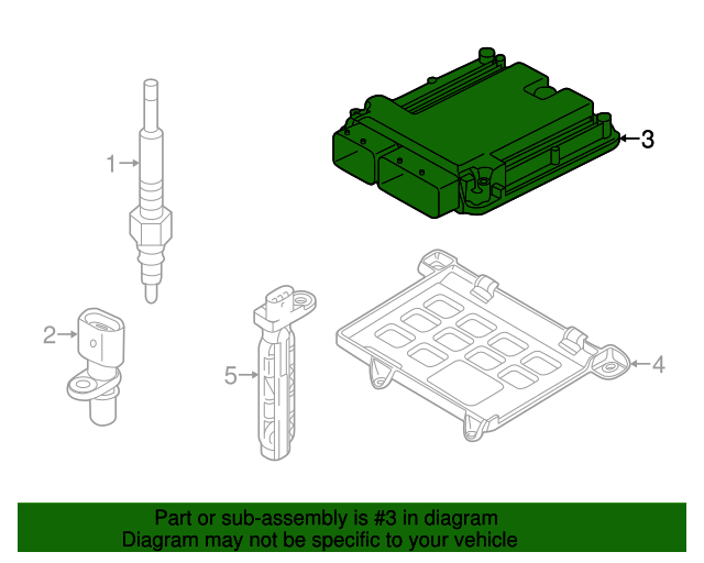 4H0907401N Ecm 20152016 Audi A8 Quattro Audi OEM Parts