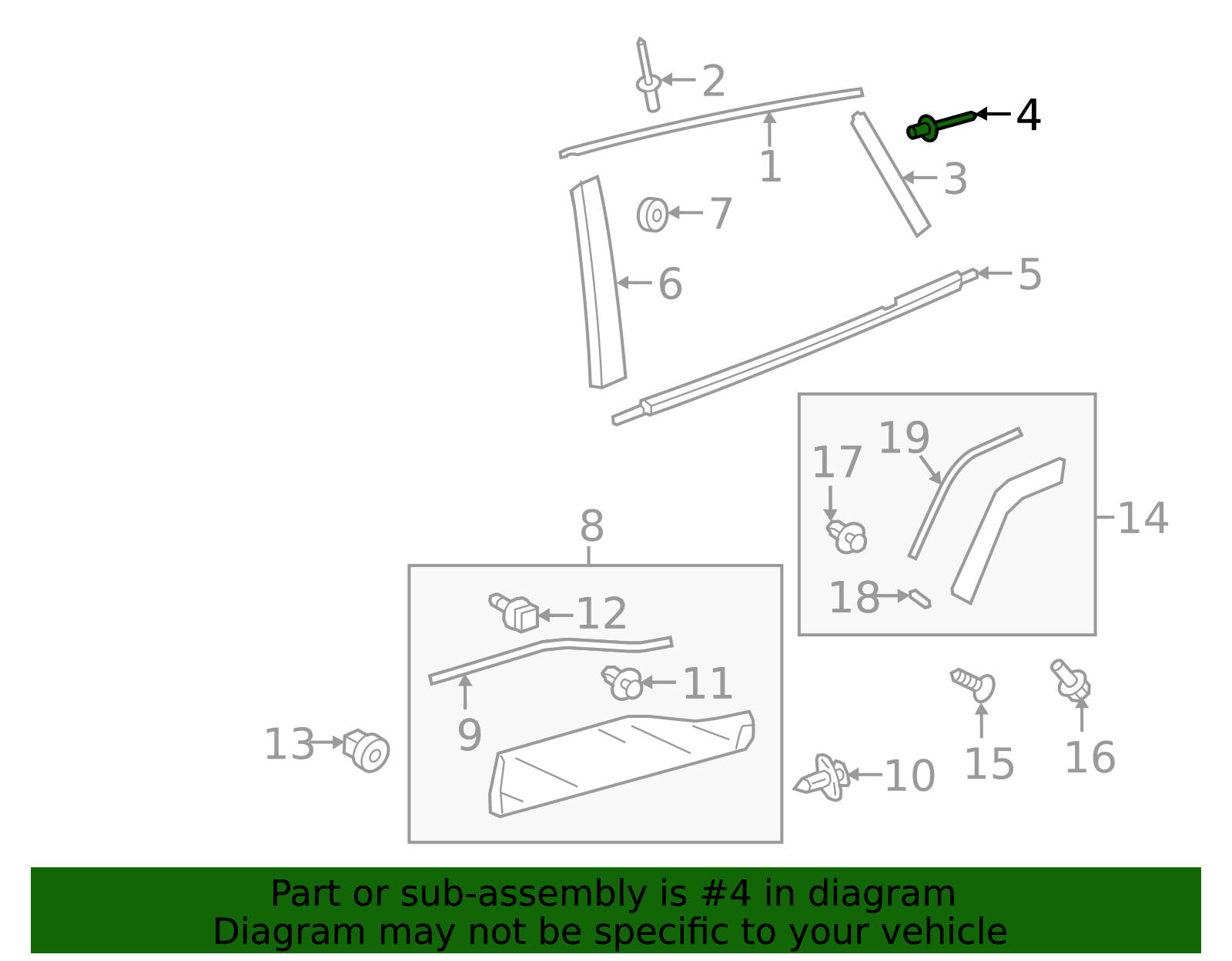 20Pcs Door Reveal Molding Rivets For Toyota Lexus – 90269-04051, Steel Mandrel, Plastic Cap (Silver)
