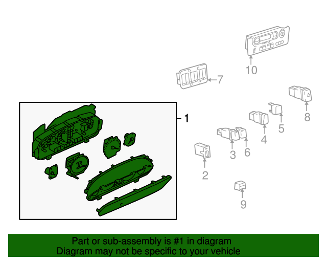 940013C500 Instrument Cluster 20032006 Kia Optima Kia.Parts Store