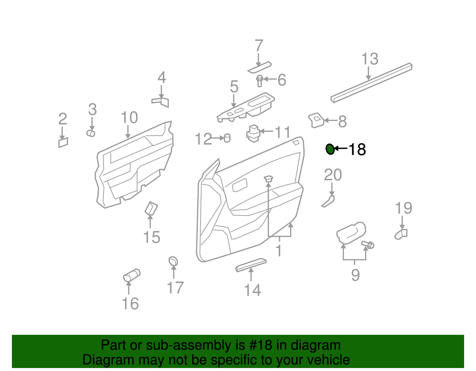 Door Warning Reflector - GM (15207033)