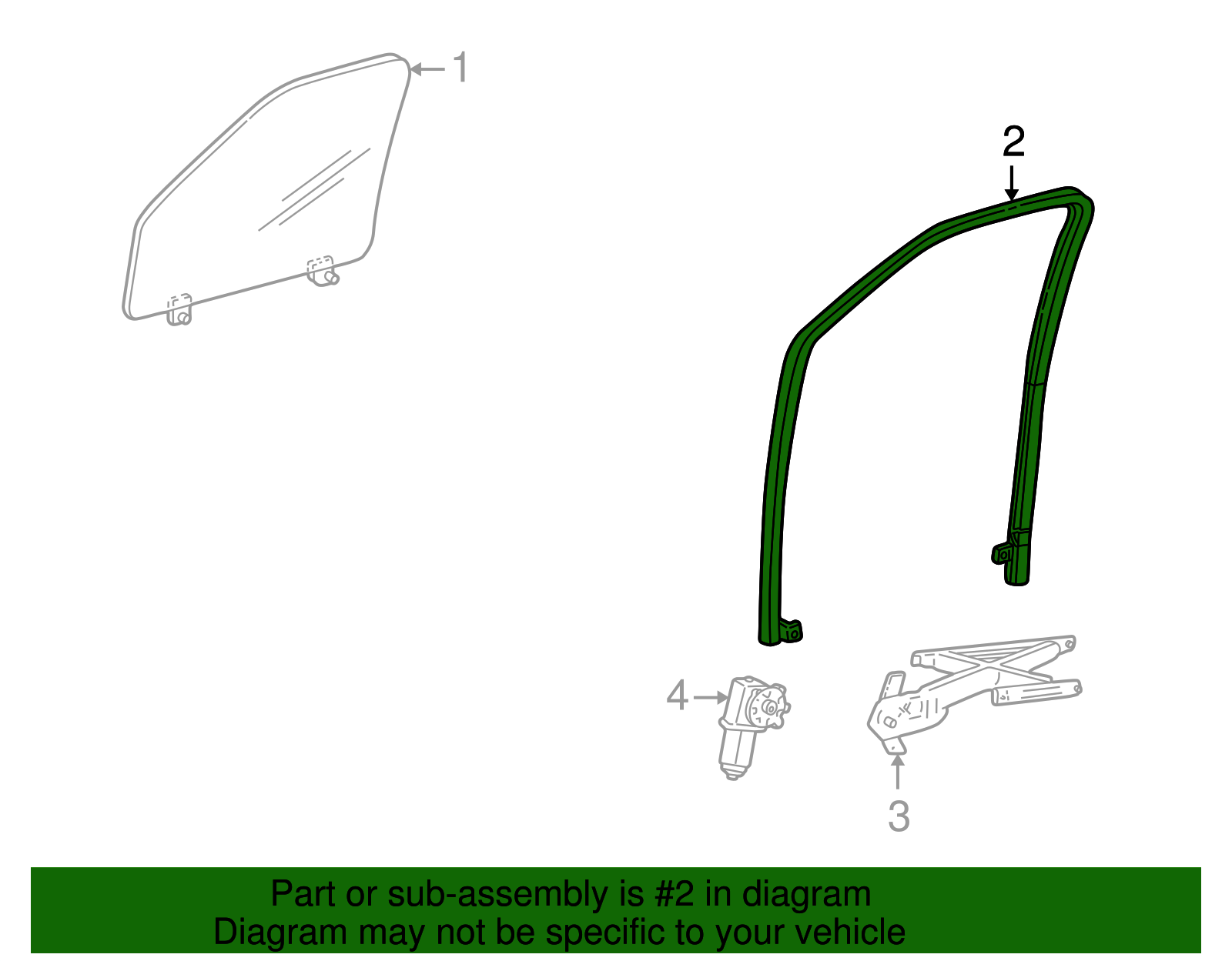 Run Channel - Ford (YL3Z-1621547-BA)