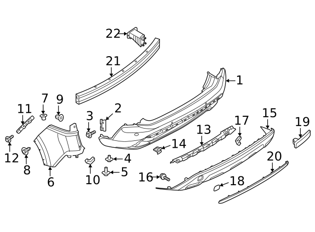 Makerauto Front Lower Bumper Impact Bar – For 2021-2023 Nissan Rogue – 62031-6RR0A