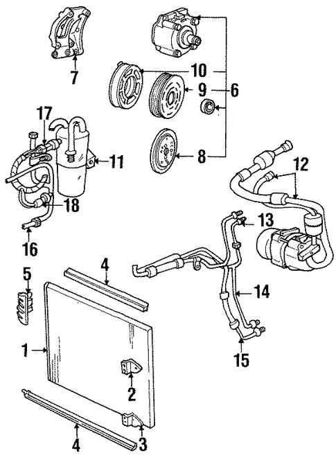 Condenser, Compressor & Lines for 1998 Ford Windstar | OEM Parts 