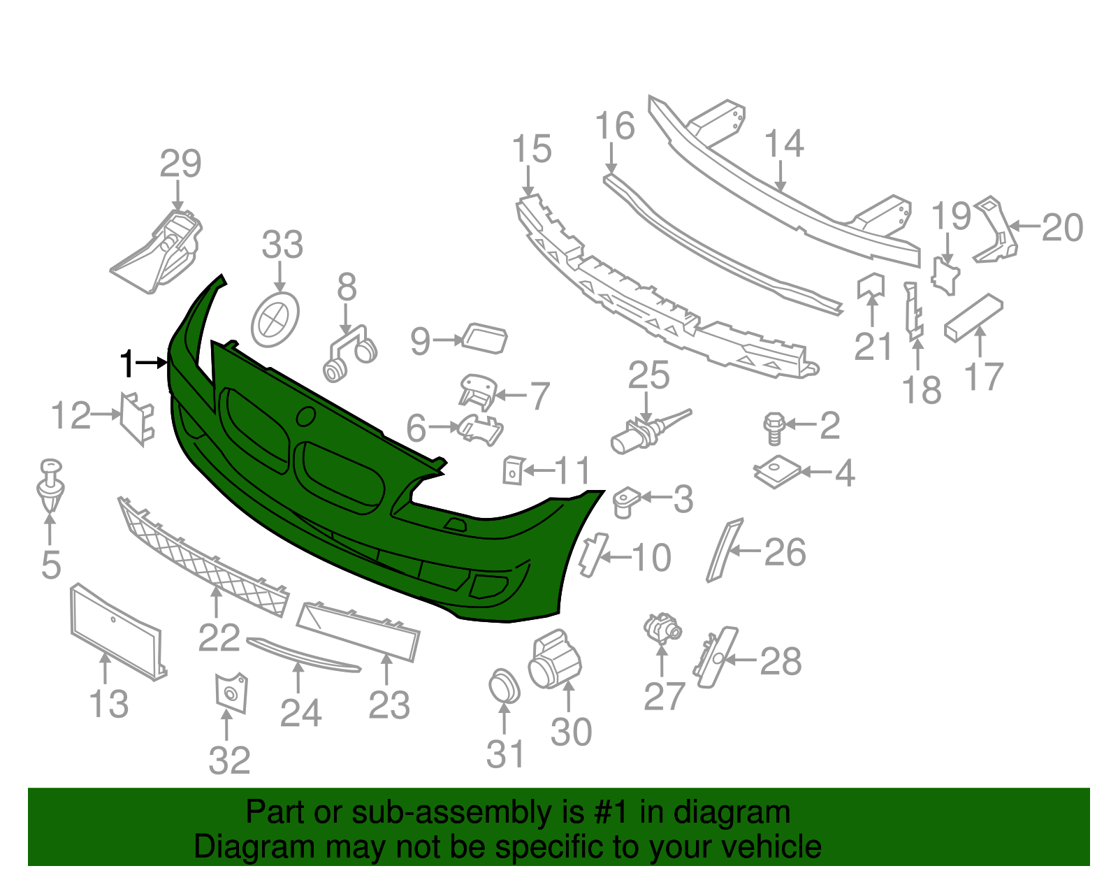 51117285965 - 2011-2013 BMW Bumper Cover (51-11-7-285-965) | Parts ...