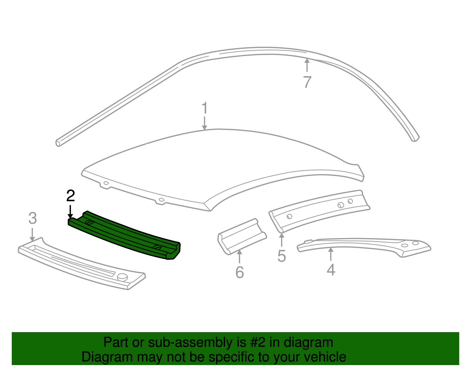 Windshield Header - Ford (XW4Z-5403410-AA)