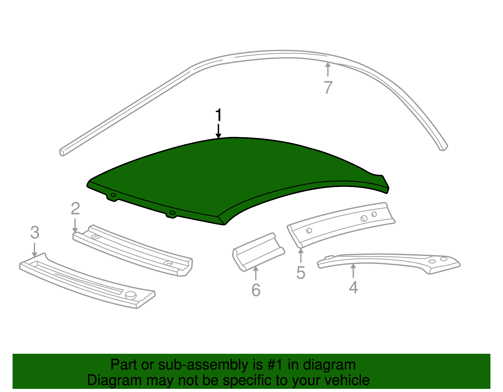 Roof Panel - Ford (XW4Z-5450202-AA)